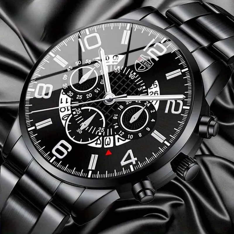 5 Pcs/Set Men's Watches Quartz Men's Watches Mens Watches Men Watches Alloy Strap Men's WatchesPerfect for Daily Wear