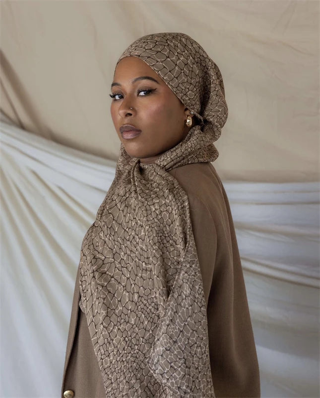 1Pcs Fashion Watercolor Print Hijab Islam Ramadan Women Bohemian Soft Muslim Hijabs Foulard Femme Shawl Wrap Scarf Headscarf