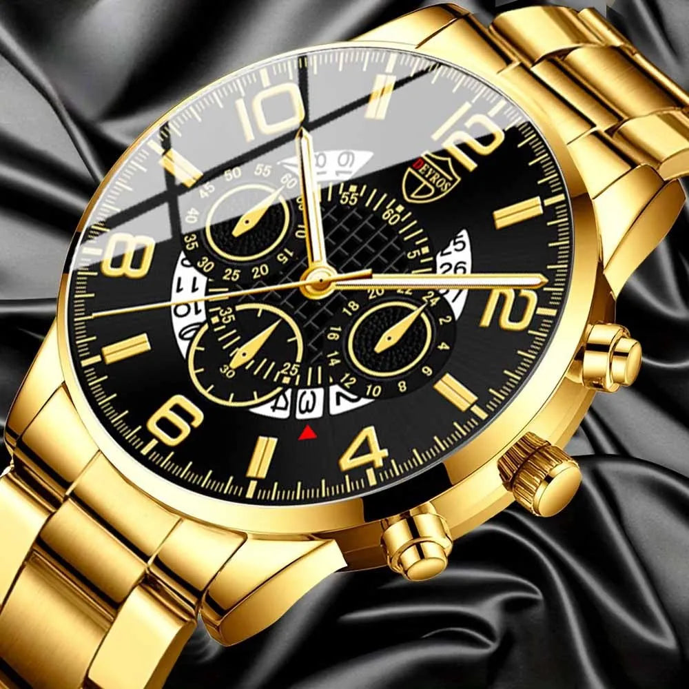 5 Pcs/Set Men's Watches Quartz Men's Watches Mens Watches Men Watches Alloy Strap Men's WatchesPerfect for Daily Wear