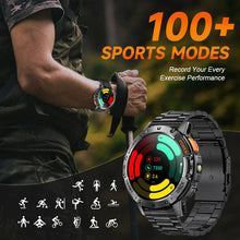Load image into Gallery viewer, For Android ios New AMOLED Smart Watch Men with Flashlight Sports Waterproof Fitness Tracker Bluetooth Call Smartwatch Man+Box