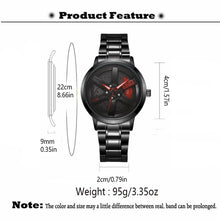 Load image into Gallery viewer, Fashion Rotating Wheels Style Men Watch Top Brand Race Car Design Steel Strap Quartz Watches For Man Gifts