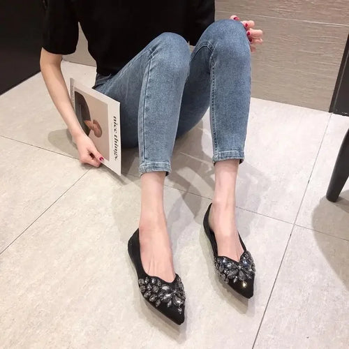 Flat Pointed Toe Woman Footwear Shoes For Women Daily Routine Comfortable Offer Shoe 39 High Quality With Original New In On A
