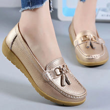 Load image into Gallery viewer, Woman Shoes Low Heels Casual Shoes Women&#39;s Loafers Slip On Flat Shoes Mocassins Femmes Comfortable Footwear Women Flats White