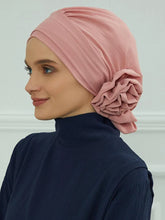 Load image into Gallery viewer, Islamic Hat Hijabs For Woman Trendy Flower Headscarf Undercap Bonnet Women Muslim Turban Hat Ladies Head Wrap Bandana Skullcap