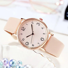 Load image into Gallery viewer, Women Watches Ladies Casual Arabic Numbers Leather Analog Quartz Watch