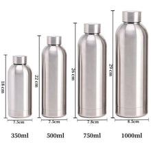 Load image into Gallery viewer, Stainless Steel Water Bottle 1 Liter Free Shipping Items, Drink Bottle for Sport Travel Cups,  500 750 1000ml Water Bottles