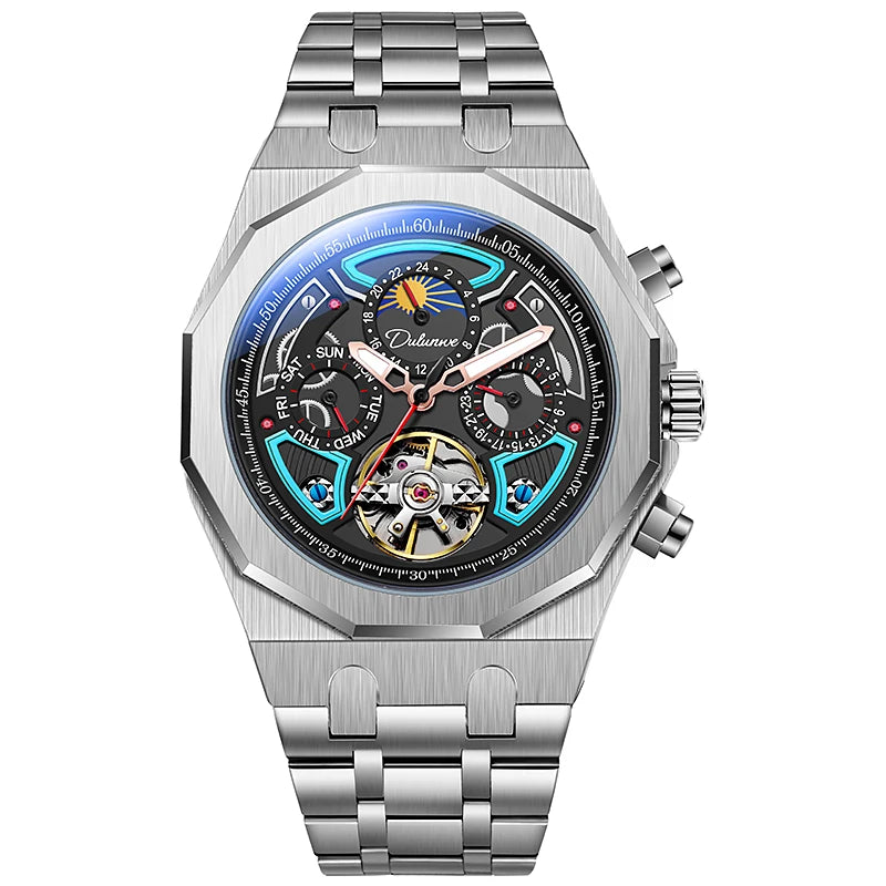 Top Brand Luxury  Automatic Watches Steel Mechanical Watches Tourbillon Watches For Men Super Luminous Watches Waterproof