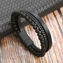 Load image into Gallery viewer, Classic Men&#39;s Leather Bracelet New Style Hand-woven Multi-layer Combination Accessory Fashion Man Jewelry Wholesale Dropshipping