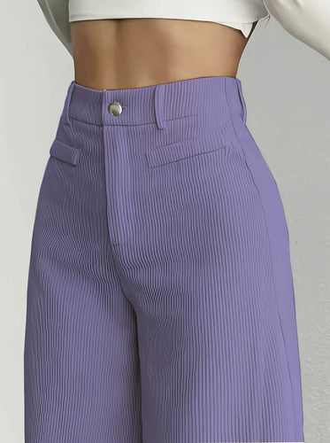 Women's clothing elegant, casual, fashionable, slimming, versatile, corduroy, autumn and winter fabric, long pants