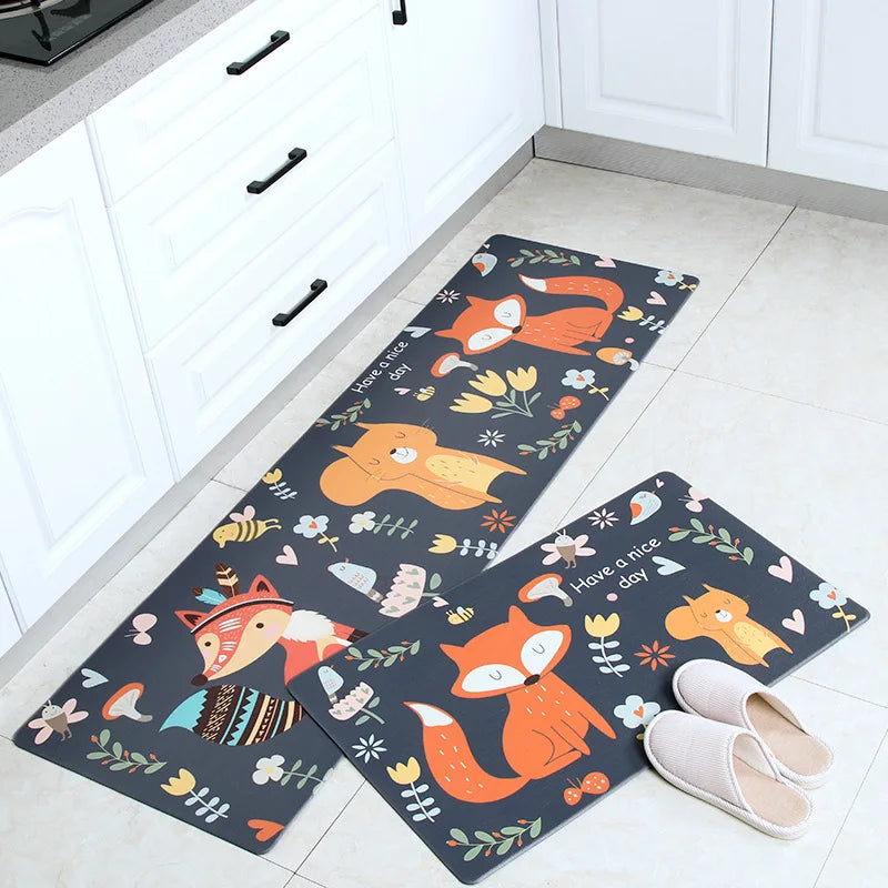 Kitchen Carpet Door Mat Waterproof and Oil-proof PVC Carpet Non-slip Floor Mat Carpets for Living Room