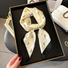 Load image into Gallery viewer, 2025 NEW Hijab Head Girl Luxury Silk Square Plaid Scarf Women Satin Neck Hair Tie Band Soft Work Neckerchife