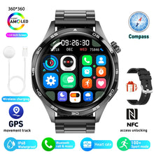 Load image into Gallery viewer, Smart Watch 5 Pro GPS NFC Smartwatch Men 360*360 AMOLED Screen Heart Rate Monitor Bluetooth Call IP67 Waterproof Men Smartwatch