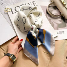 Load image into Gallery viewer, 2025 NEW Hijab Head Girl Luxury Silk Square Plaid Scarf Women Satin Neck Hair Tie Band Soft Work Neckerchife