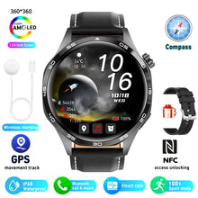 Load image into Gallery viewer, Smart Watch 5 Pro GPS NFC Smartwatch Men 360*360 AMOLED Screen Heart Rate Monitor Bluetooth Call IP67 Waterproof Men Smartwatch
