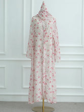 Load image into Gallery viewer, Muslim Women Dubai Abaya luxury Double layered chiffon Print Hijab Dress Kaftan Ramadan Robe Femme Islam african dresses Kebaya