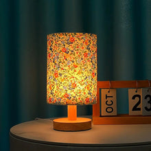 Load image into Gallery viewer, Indoor accessories wooden bedside lamp with gray linen lampshade living room coffee table decoration lamp ﻿