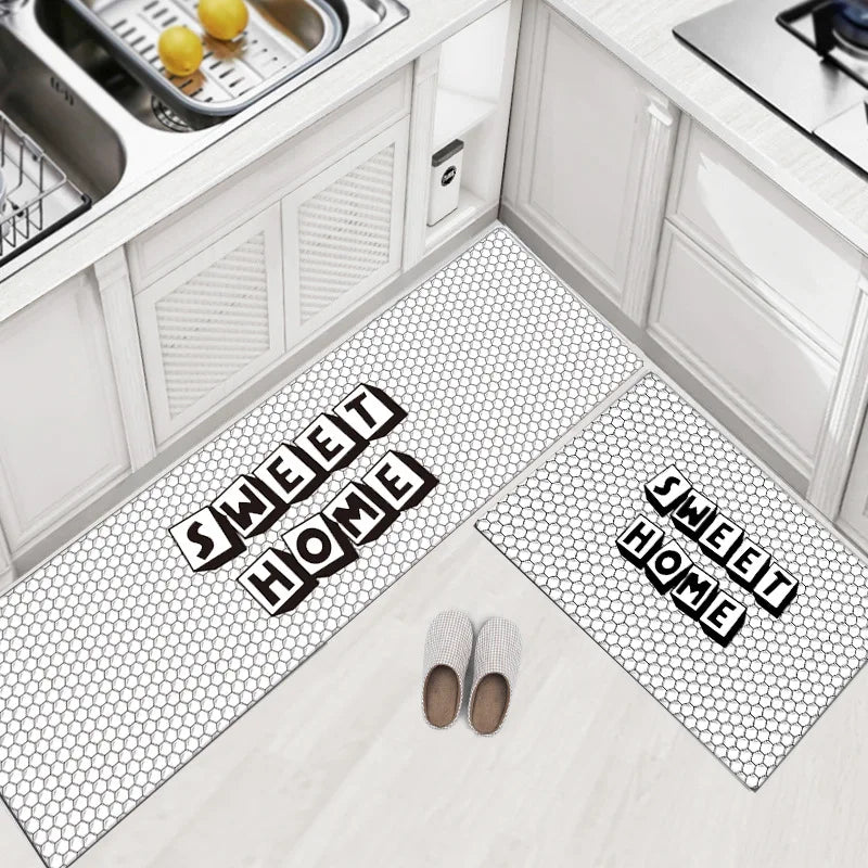 Kitchen Carpet Door Mat Waterproof and Oil-proof PVC Carpet Non-slip Floor Mat Carpets for Living Room