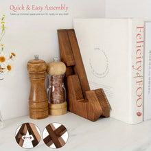 Load image into Gallery viewer, Wooden Kitchen Countertop Recipe Holder Simple Desktop Ornament Cookbook Stand Holder Home Table Decor Book Reading Rest